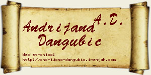 Andrijana Dangubić vizit kartica